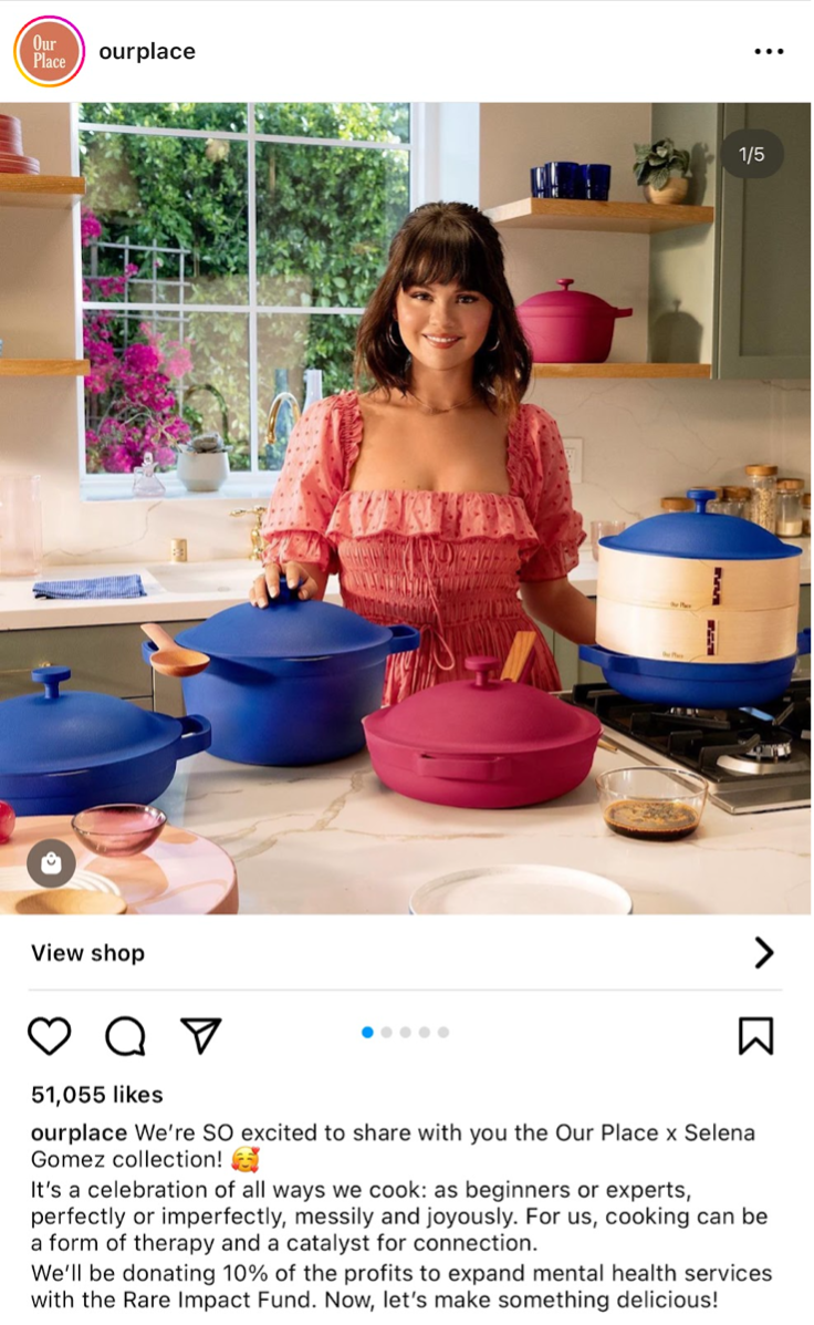 Celebrity Cookware Lines : selena gomez our place