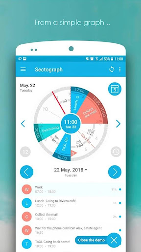 Sectograph app from the Google Play Store