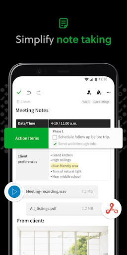 Evernote Android app