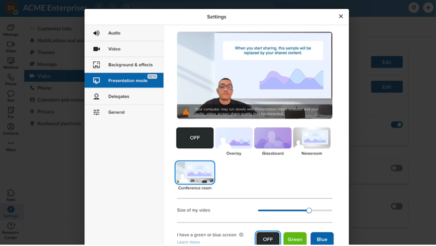 RingCentral video meetings