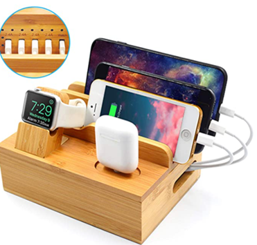 bamboo charging dock