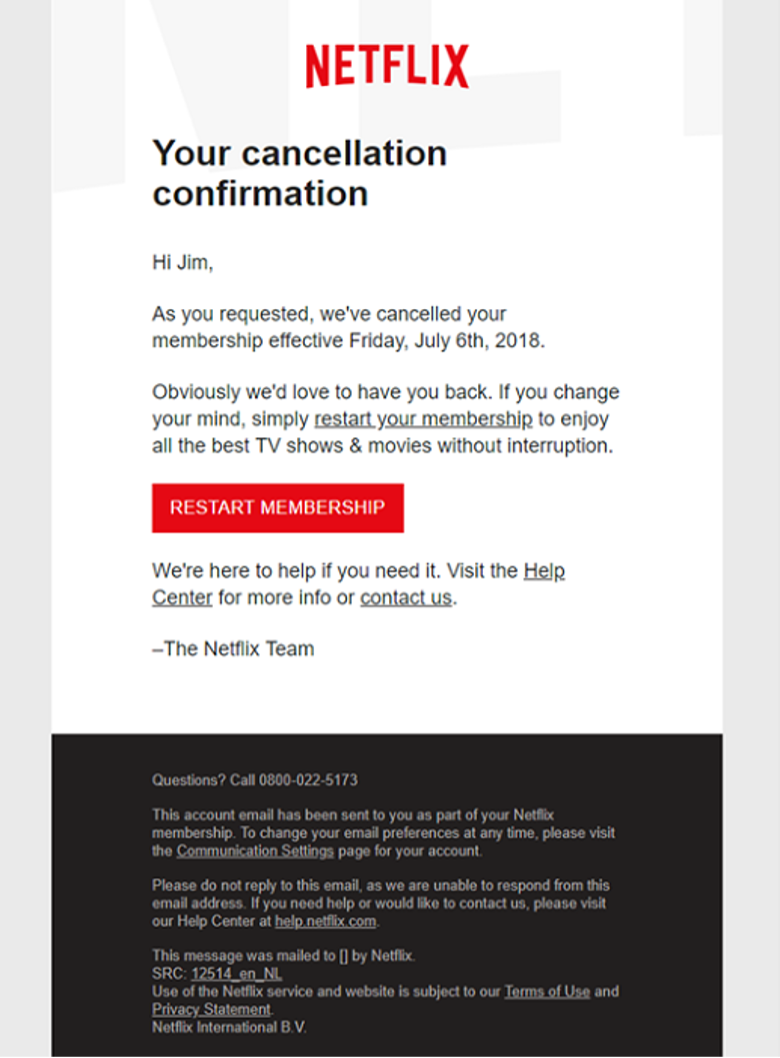 Netflix email