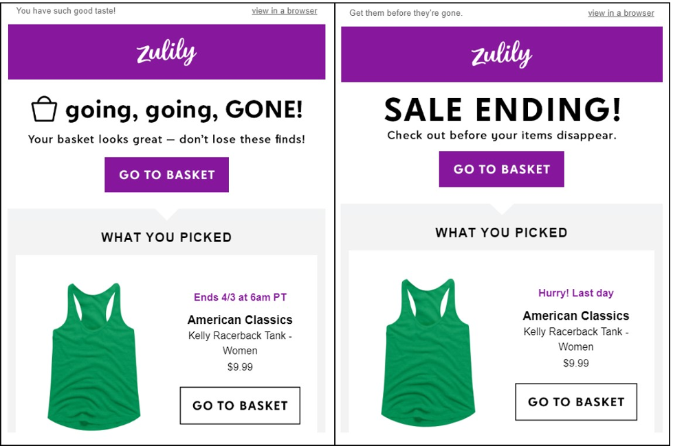 Zulily email
