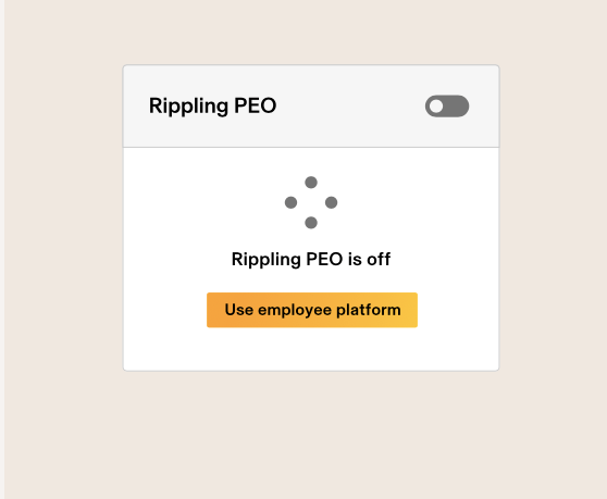 Rippling PEO off switch