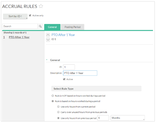 TimeClock Plus PTO accrual