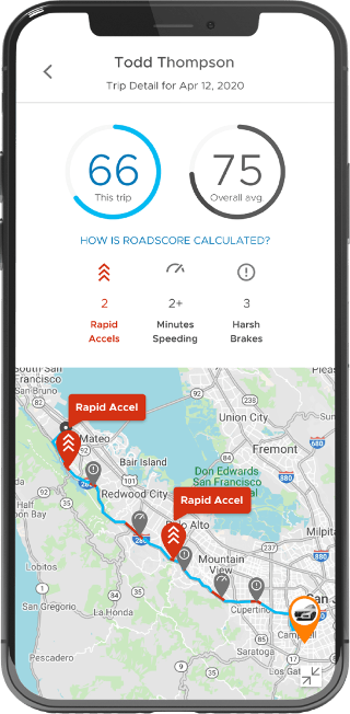 Force Fleet Tracking driver scores