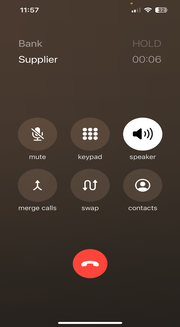 merging calls on an iPhone