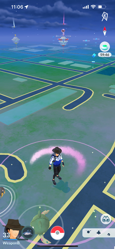 Screenshot of Pokemon Go