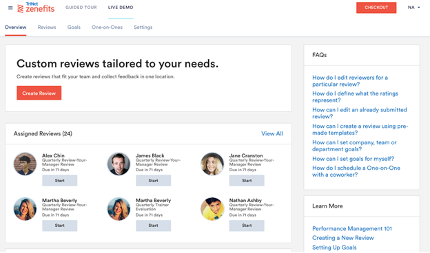 Zenefits review features