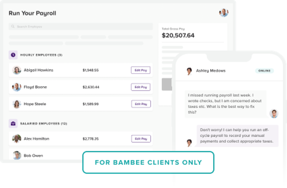 Bambee guided payroll tools