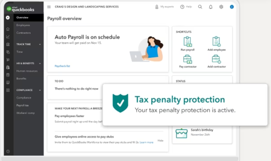 Quickbooks payroll tax penalty protection