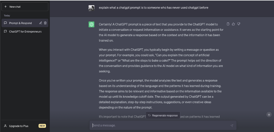 ChatGPT draft response
