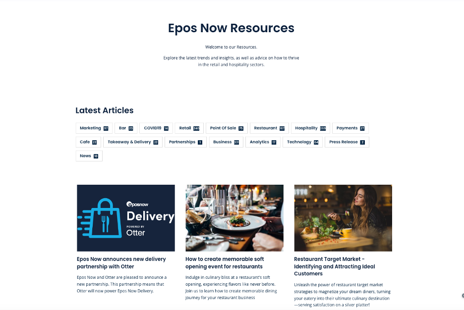 Epos Now online resources