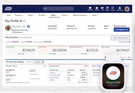 ADP payroll platform