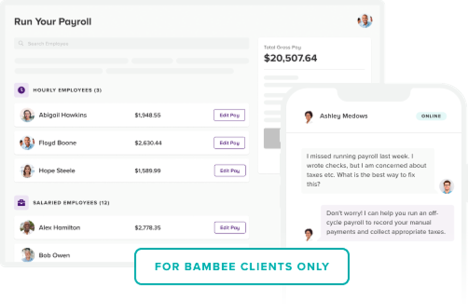 Bambee payroll processing