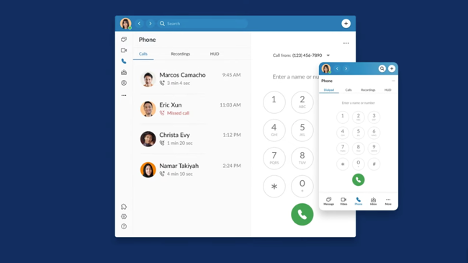 RingCentral visual phone calls